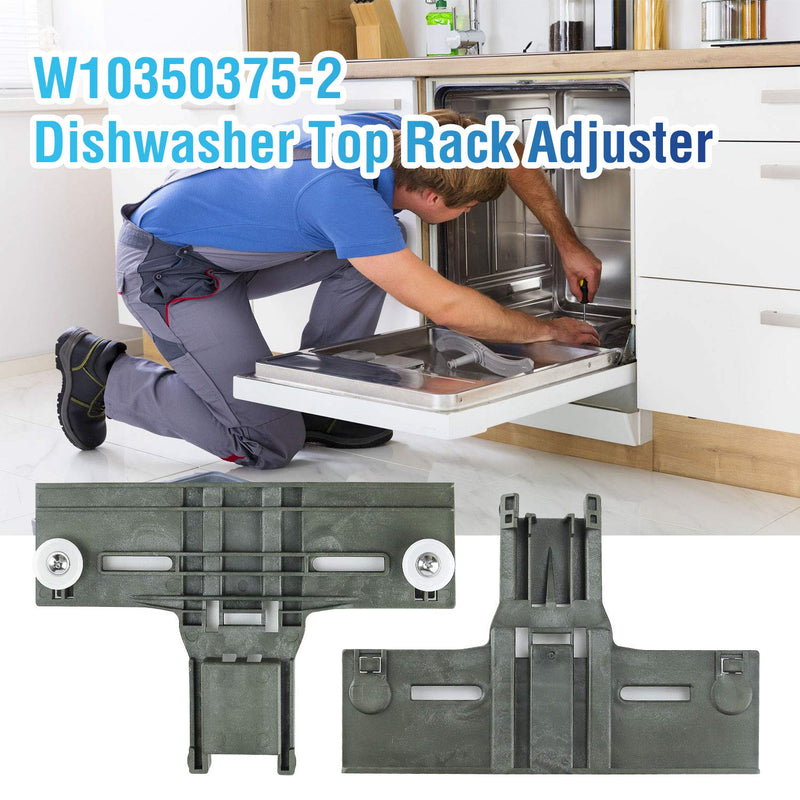 2 Pack Upgraded W10350375 Dishwasher Top Rack Adjuster 1.2in Dia Wheels Replace ap5957560 W10712395 3516330 Ap595756 - NewNest Australia