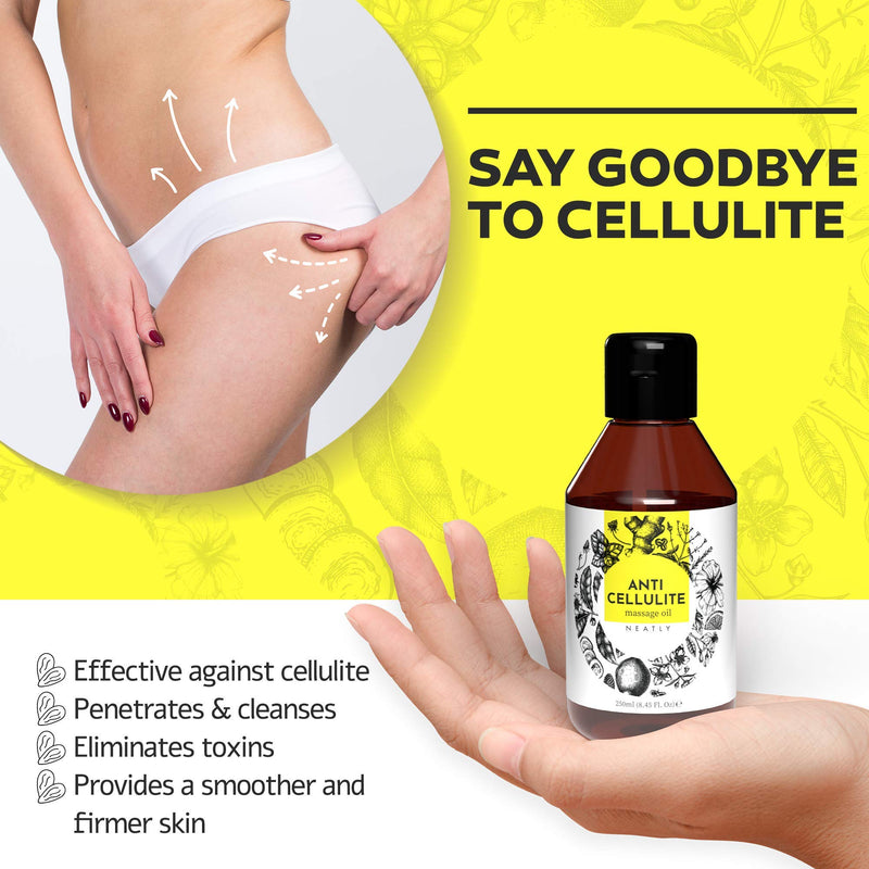 Neatly Stretch Mark Oil - A Cellulite Oil & Cellulite Remover with Sweet Almond Oil - Skin Therapy Oil & Cellulite Reducer with Organic ALmond Oil, Alternative to Cellulite Cream & Body Scrub, 250ml - NewNest Australia