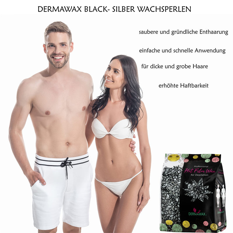 Dermawax Black Wax Hot Wax Waxing Beads Wax Beads For Full Body Hair Removal For Men And Women Brazilian Waxing Face Back Arms Legs Bikini Zone Ears Nose Hair Removal (500 Grams) 500 G (Pack Of 1) - NewNest Australia