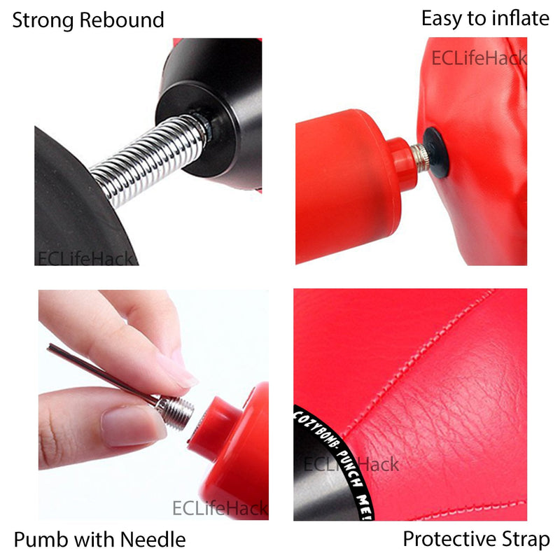 CozyBomB Free Standing Desktop Punching Bag - Stress Buster Relief with Stand - XMas Gift Boxing Punch Ball with Suction Cup to Reflex Strain and Tension Toys for Boys Father Kids Office Co-Worker - NewNest Australia