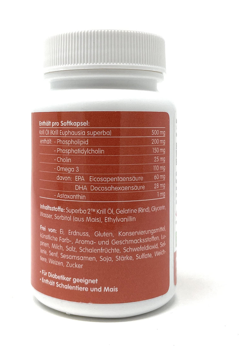 woscha Krill Oil 500mg 60 Softgels (30g) - NewNest Australia