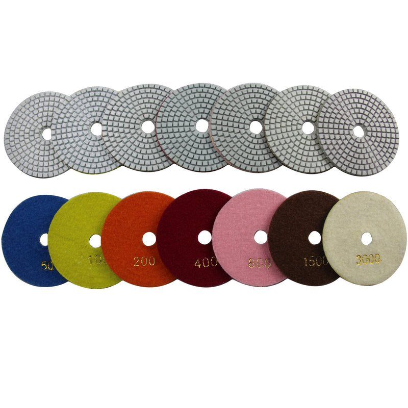 Konfor 3 inch Wet Diamond Polishing Pads to Polish Granite Stone Marble Concrete Travertine Terrazo - NewNest Australia