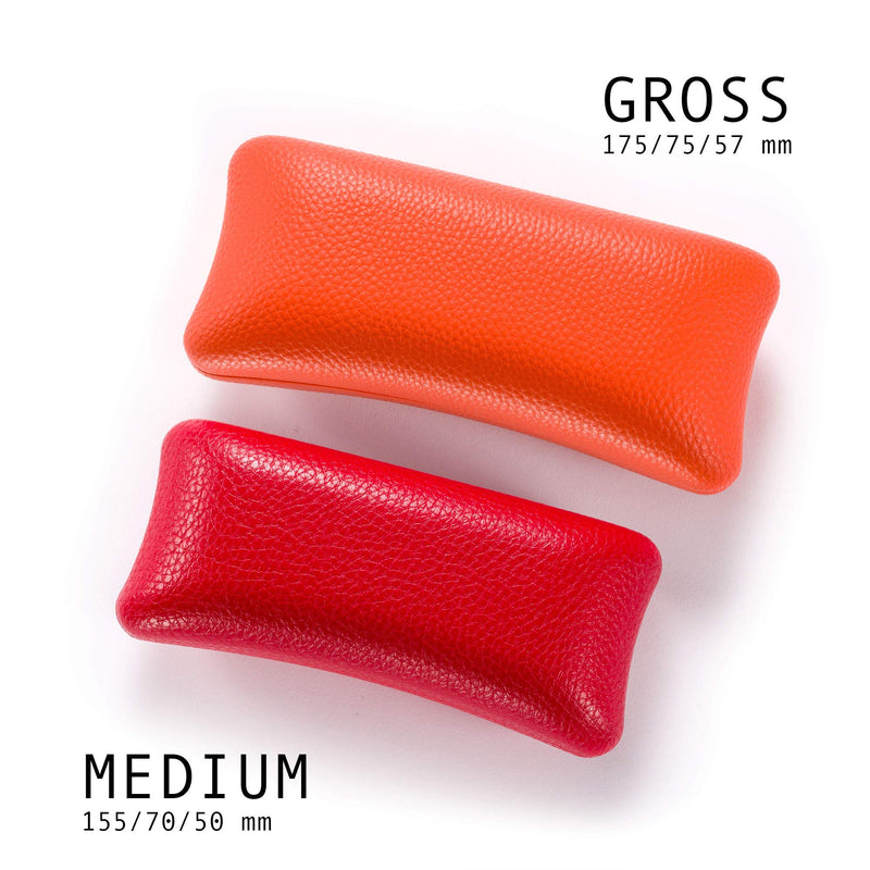 FEFI Hardcase glasses case in an unusual shape - including high-quality glasses cleaning cloth/microfiber cloth XL Orange (Large) - NewNest Australia