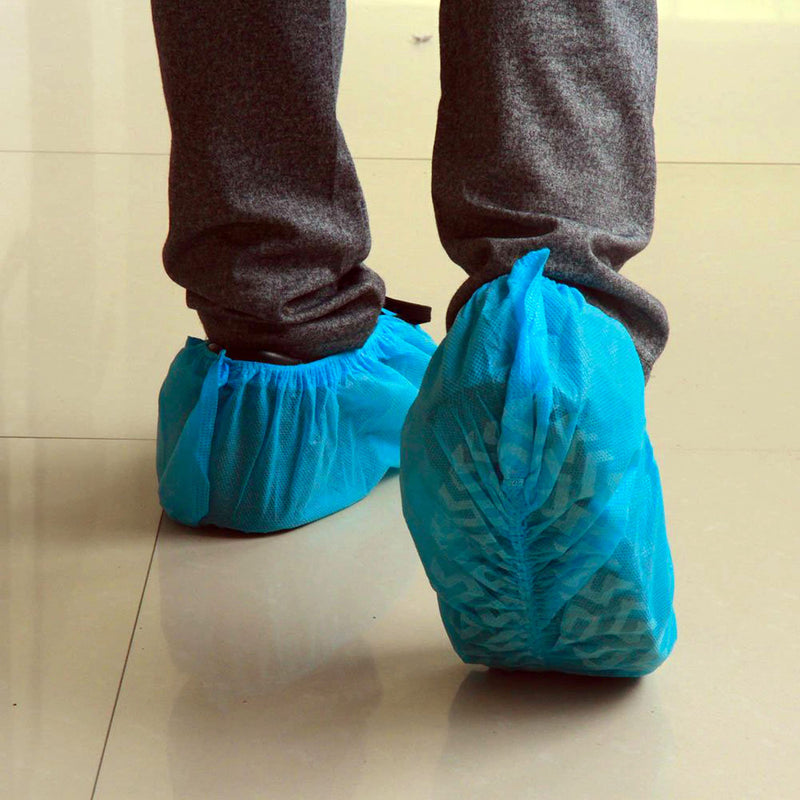 G & F Products - 13033 Premium 100 Pack (50 Pairs ) Disposable Boot & Shoe Covers Slip - Resistant fits up to size 11 US Men and 13 US Women, Blue, Large Slip-resistant Large 100 Pack - NewNest Australia