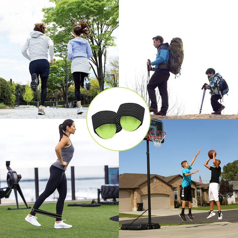 TSHAOUN 4 Pair Arch Support，Compression Cushioned Plantar Fasciitis Support，Relief Plantar Fasciitis Sleeves, Fallen Arches, Heel Spurs,for Men and Women (Black Green) Black Green - NewNest Australia