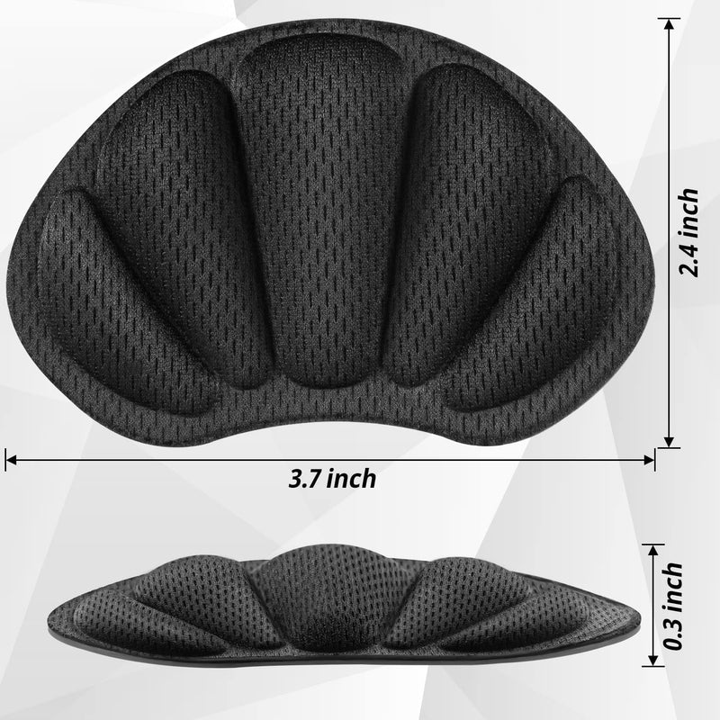 Heel Cushion Pads, 8 Pcs Mesh Self-Adhesive Heel Cushion Inserts for Back of Heel, Heel Grips Pads Prevent Shoes Too Big for Women Men, Black - NewNest Australia