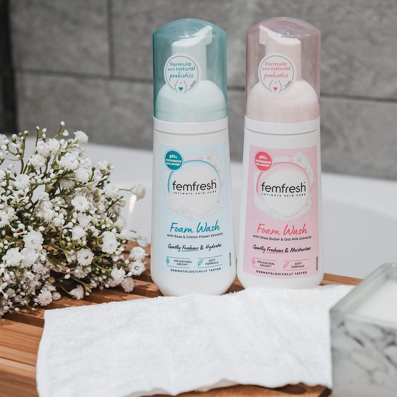 Femfresh Nourish Moisturisation & Comfort Daily Intimate Foam Wash – Gentle Feminine Hygiene Shower Foam with Shea Butter & Oat Milk Extracts – pH Balanced, Soap Free – 150ml - NewNest Australia