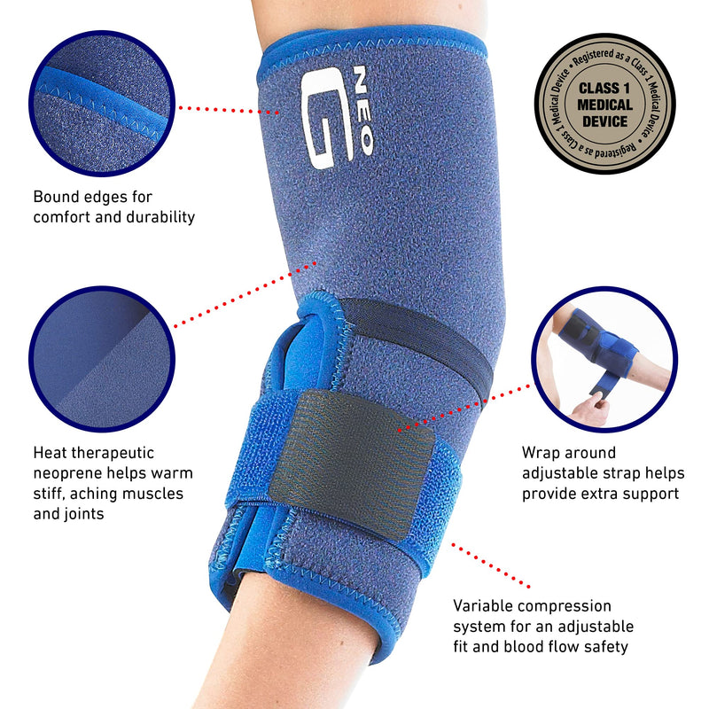 Neo-G Elbow Support - for Epicondylitis, Tennis Golfers Elbow, Sprains, Strain Injuries, Tendonitis, Arthritis, Recovery, Sports - Adjustable Compression - Class 1 Medical Device - NewNest Australia