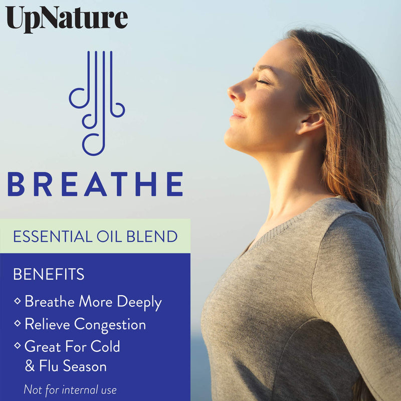 Breathe Essential Oil Blend 2 OZ – Breathe Easy for Allergy, Sinus, Cough and Congestion Relief - Therapeutic Grade, Undiluted, Non-GMO, Aromatherapy with Dropper - NewNest Australia