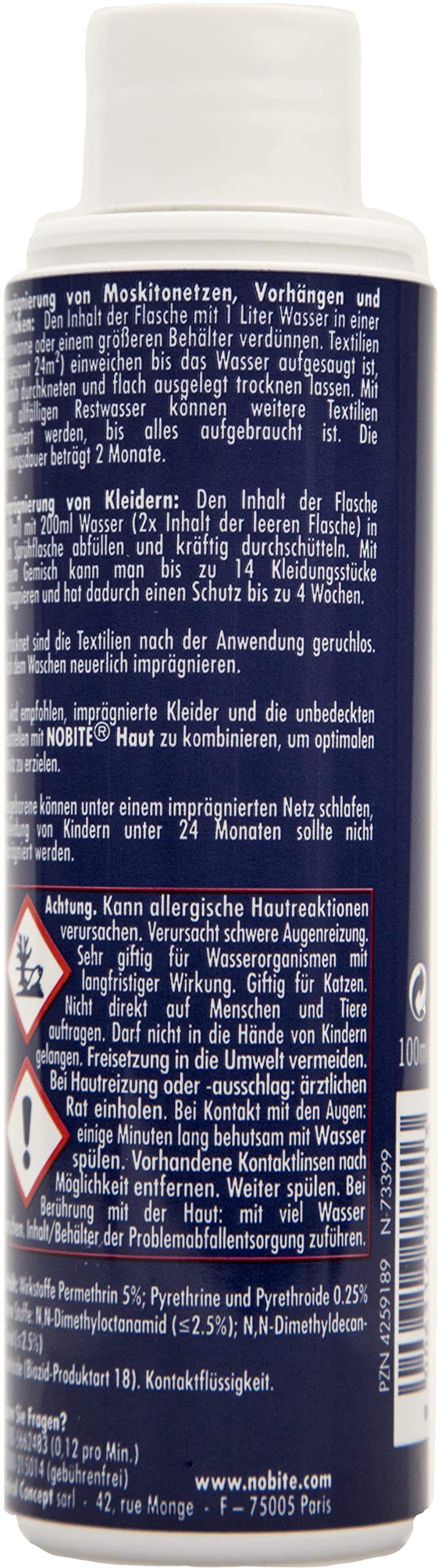 NOBITE thinner, insect repellent for impregnating textiles (100 ml) - NewNest Australia
