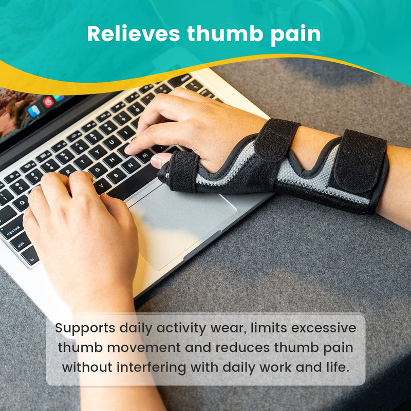 Thumb Support Brace -Patented Thumb Splint for Left & Right Hand, for Spica,Trigger Thumb, Arthritis, Thumb Stabilizer for Knuckle Pain Relief, Sprains, Tendonitis, for Woman and Man - L/XL - NewNest Australia