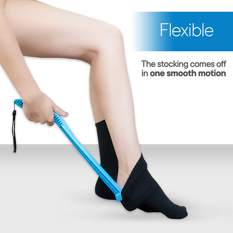 RMS Compression Stocking or Sock Aid for Removing Socks or Light to Medium Compression Hosiery for Men or Women with Arthritis or Limited Mobility (Blue) - NewNest Australia