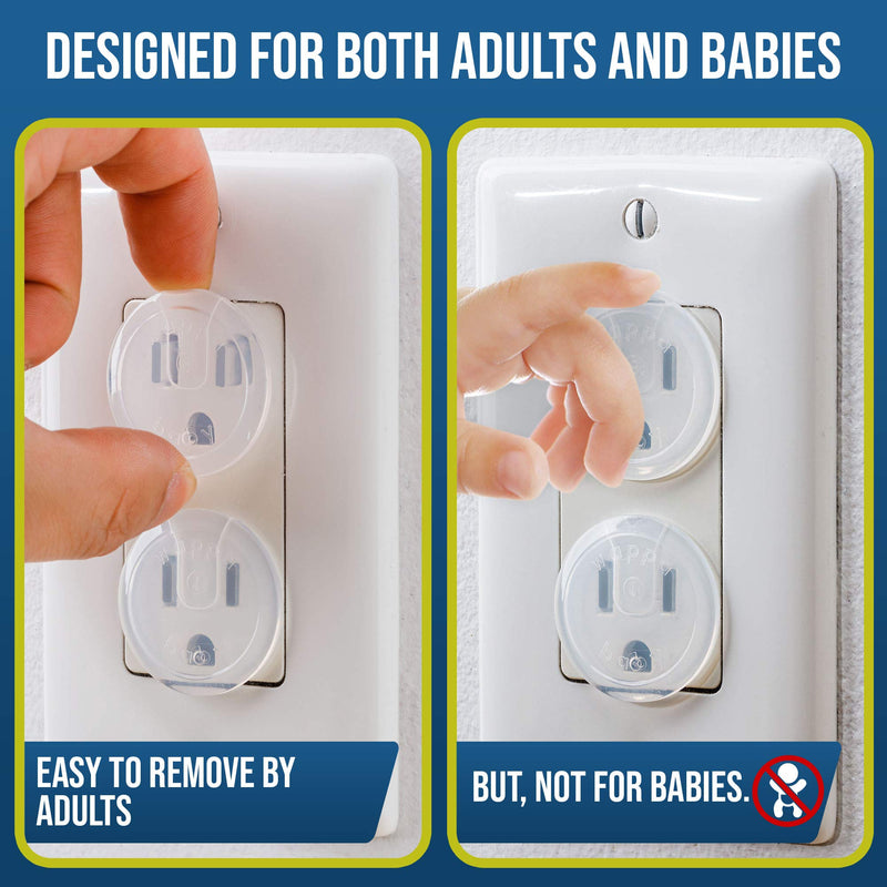 Clear Outlet Covers (50 Pack) Value Pack – Baby Safety Outlet Plug Covers – Durable & Steady – Child Proof Your Outlets Easily Transparent 1 Pack of 50 - NewNest Australia