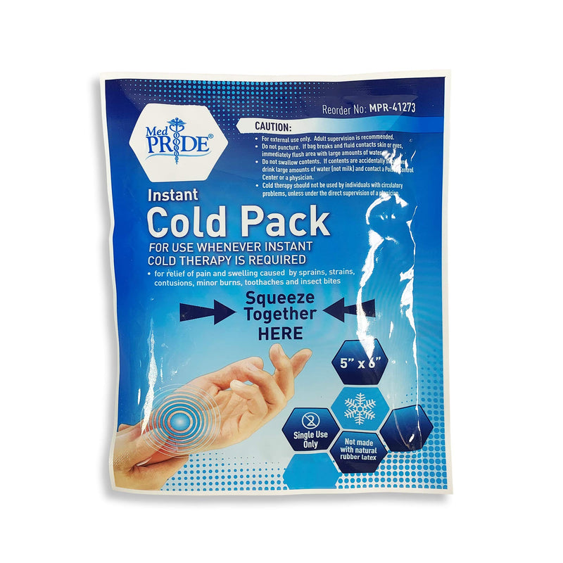 Medpride Instant Cold Pack (4”x 5”) – Set of 6 Disposable Cold Therapy Ice Packs for Pain Relief, Swelling, Inflammation, Sprains, Strained Muscles, Toothache – for Athletes & Outdoor Activities 6 Count (Pack of 1) - NewNest Australia
