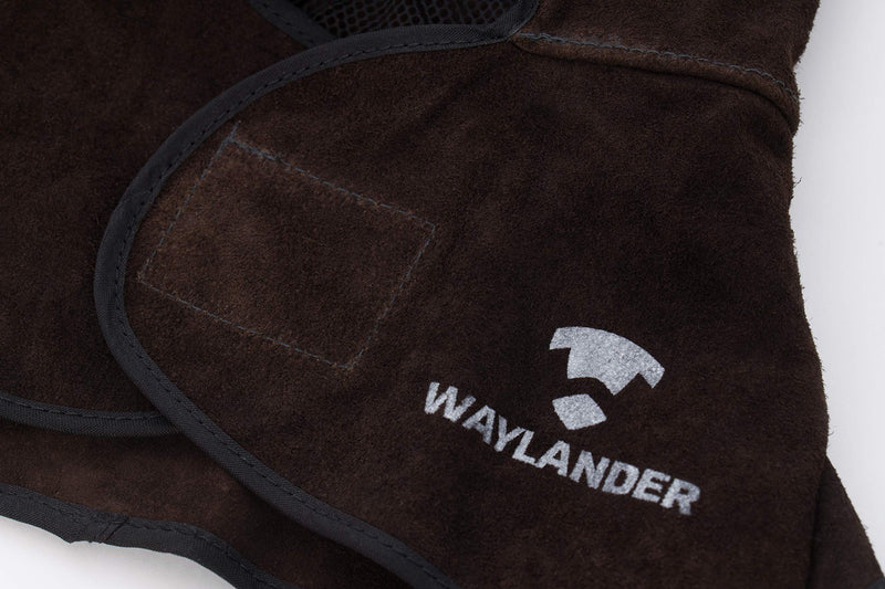 Waylander Leather Welding Hood - Flame Retardant Split Leather Cowhide Welding Cap with Neck Shoulder Drape - Head and Neck Protection Under Welding Mask, Helmet or Shield - Dark Brown - NewNest Australia