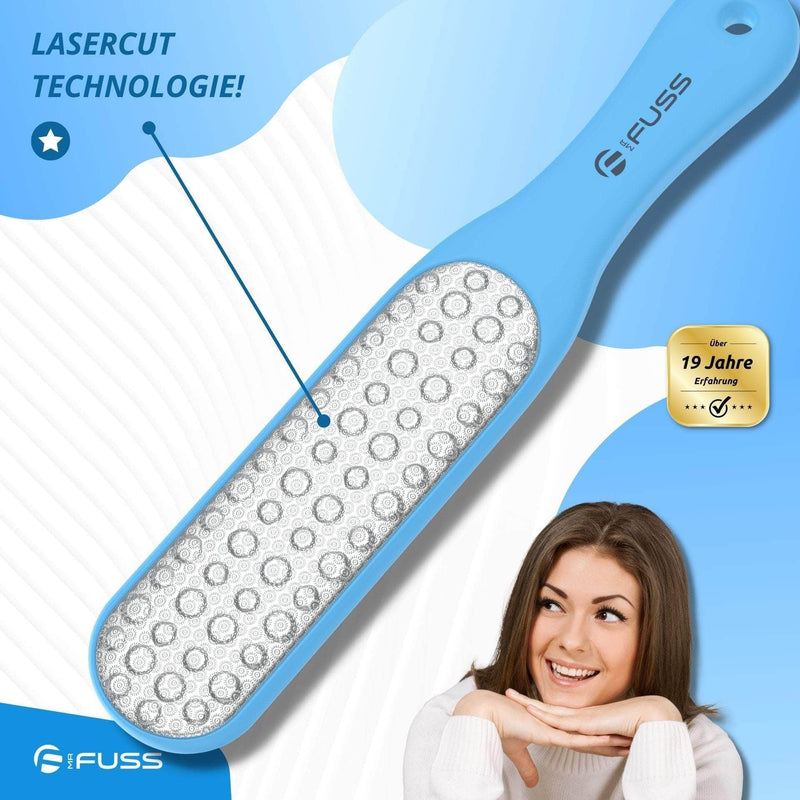 Mr. Fuss® Laser - Foot File - Pedicure Hard Skin Remover Metal Grinder. Callus Rasp Stainless Steel Feet Scrubber for Spa and Pedicure Care. Dead Skin Remover for Feet - NewNest Australia