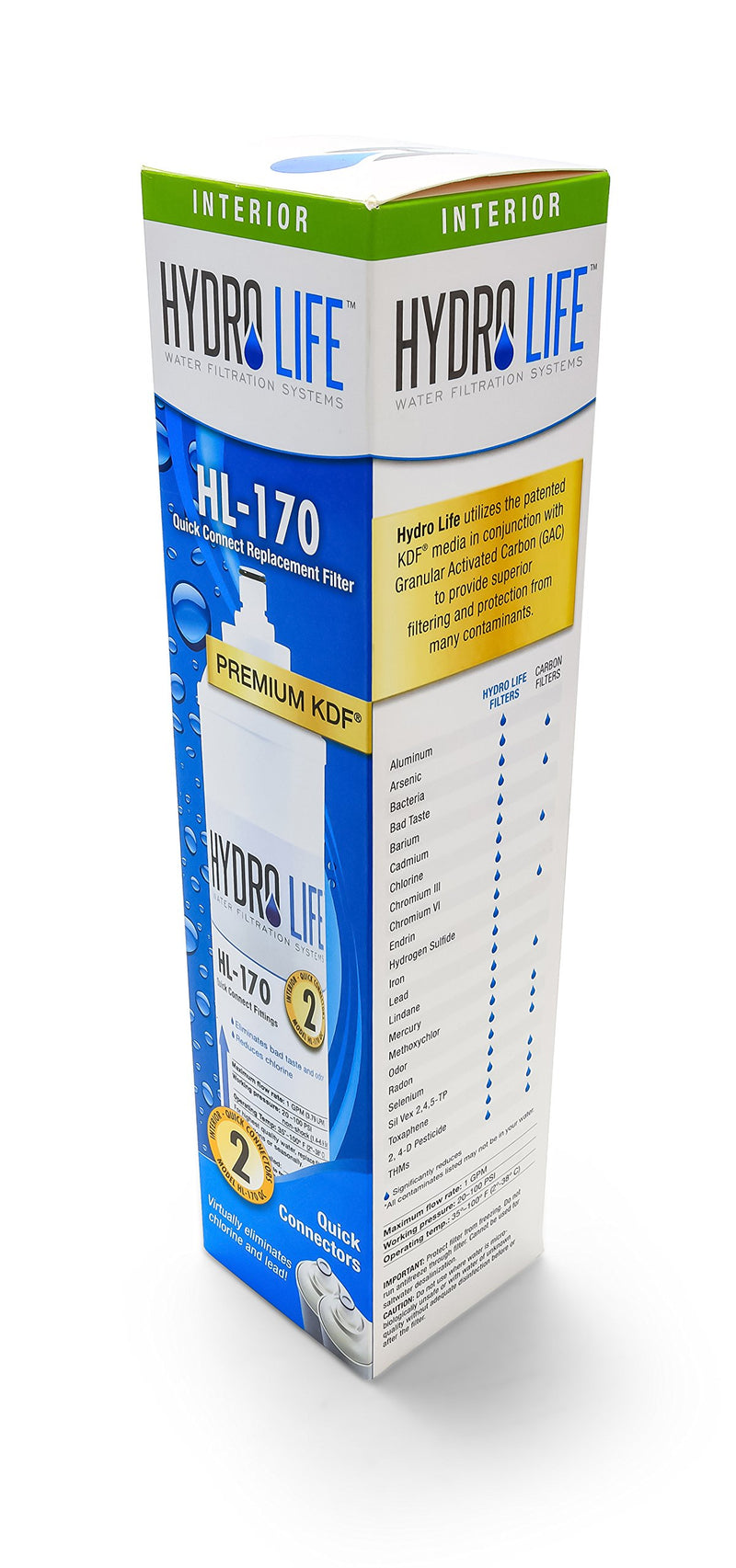 Hydro Life 52101 HL-170 QC Under Counter Replacement Filter , White - NewNest Australia