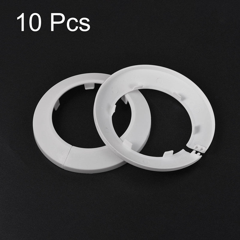 uxcell Pipe Cover Decoration, 75mm PP Plastic Radiator Escutcheon Water Pipe Drain Line Cover White 10pcs - NewNest Australia