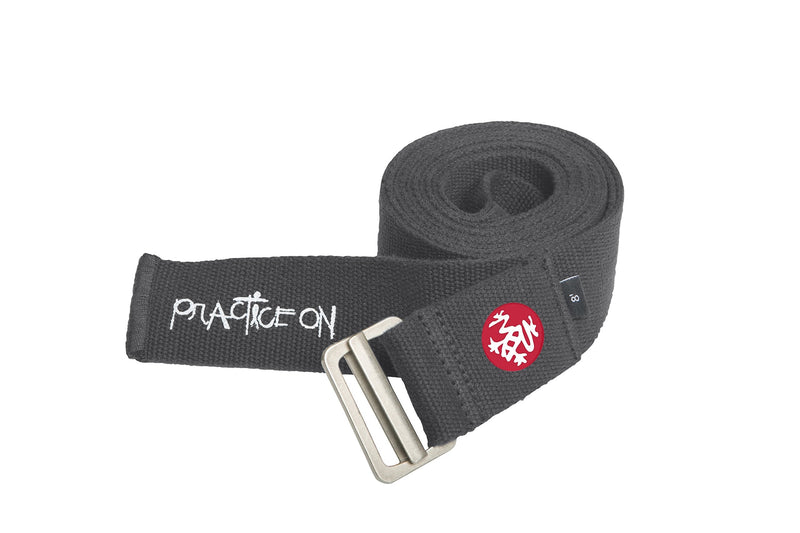 Manduka Align Yoga Strap – Strong, Durable Cotton Webbing with Adjustable Buckle for Secure, Slip-Free Support for Stretching, Yoga, Pilates and General Fitness. Thunder 8 Feet - NewNest Australia