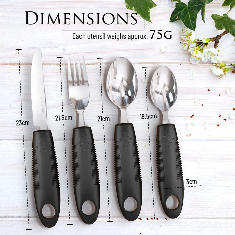 iMedic Designer Easy Grip Cutlery for Adult - Cutlery for Disabled Hands - Dishwasher Safe Disabled Cutlery for Adults - Disability Cutlery for Adults Suffering from Trembling Hands - 1 Set - NewNest Australia