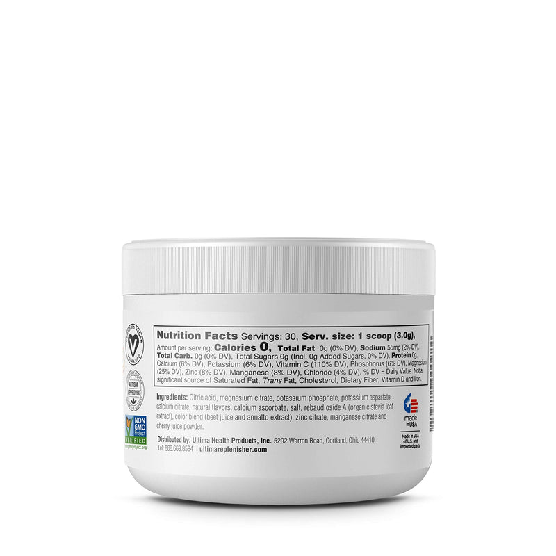 Ultima Replenisher, Electrolyte Hydration Powder, Pink Lemonade, 30 Serving Tub - Sugar Free, 0 Calories, 0 Carbs - Gluten-Free, Keto, Non-GMO, Vegan - NewNest Australia