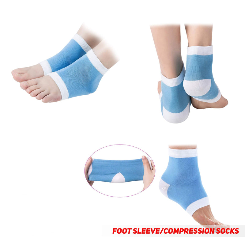 Plantar Fasciitis Foot Pain Relief 14-Piece Kit – Premium Planter Fasciitis Support, Gel Heel Spur & Therapy Wraps, Compression Socks, Foot Sleeves, Arch Supports, Heel Cushion Inserts & Heel Grips SMALL (Women 4 - 7.5) - NewNest Australia