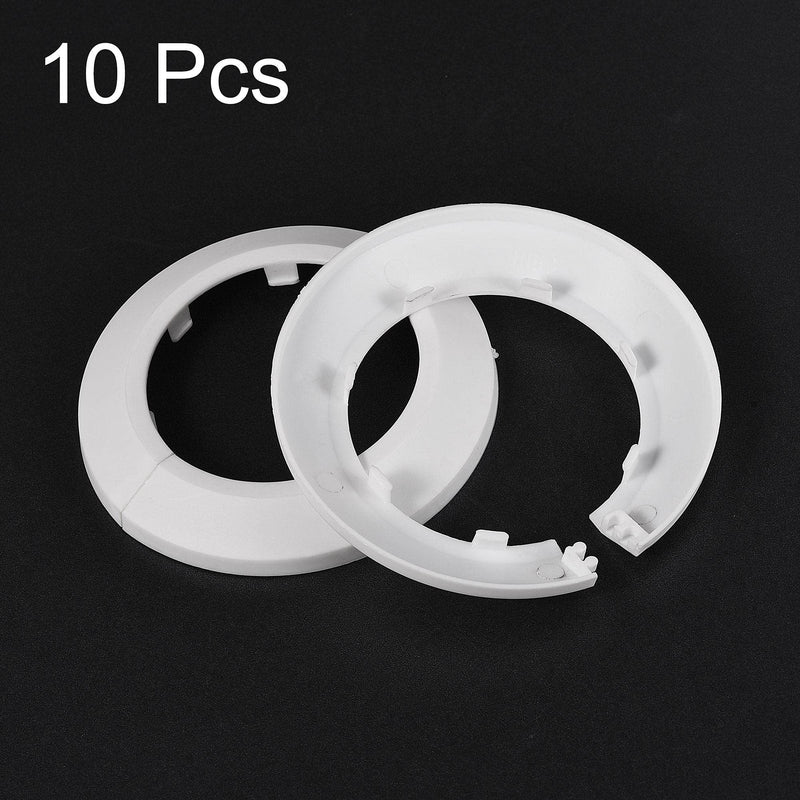 uxcell Pipe Cover Decoration, 63mm PP Plastic Radiator Escutcheon Water Pipe Drain Line Cover White 10pcs - NewNest Australia