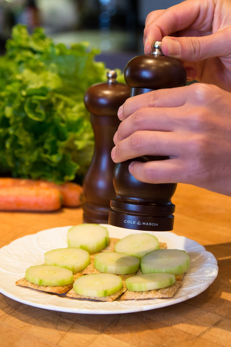 NewNest Australia - COLE & MASON Capstan Wood Pepper Grinder - Wooden Mill Includes Precision Mechanism, 6.5 inch 6.5- Inch 