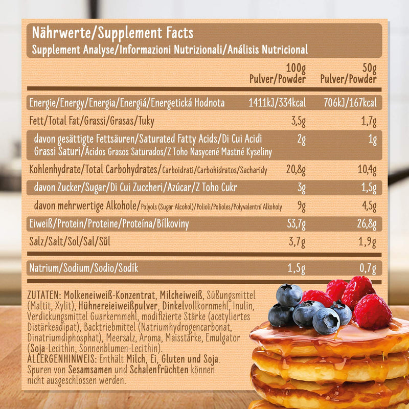 All Stars Pancake Protein Mix 600 G Tin, Whey Protein Powder For Baking Pancakes, Protein Powder Low Fat & Low Sugar, Pancakes With 25 G Protein Per Serving, Fitness Baking Mix - NewNest Australia