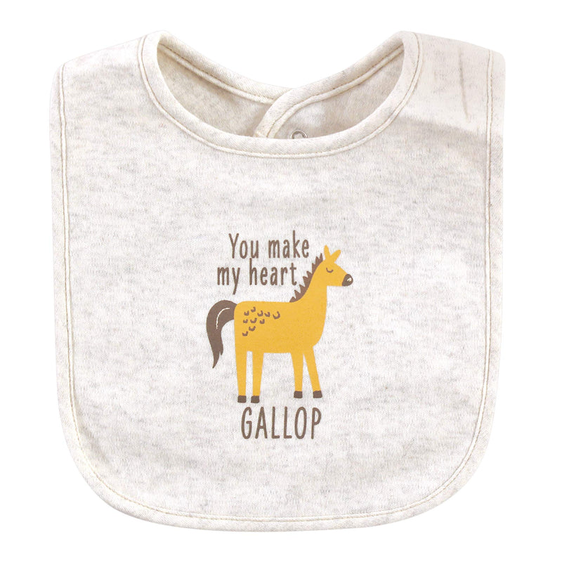 Hudson Baby Cotton Bibs Bacon My Heart One Size - NewNest Australia