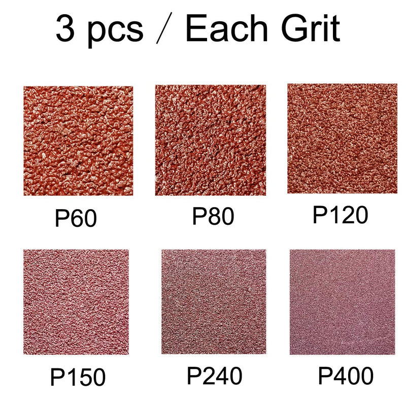 Sackorange 18 PCS 2-1/2 inch x 16 inch Abrasive Sanding Belts - 3 Each of 60 80 120 150 240 400 Grit Aluminum Oxide Sanding Belts For Belt sander (2.5x16in) 2.5x16in - NewNest Australia