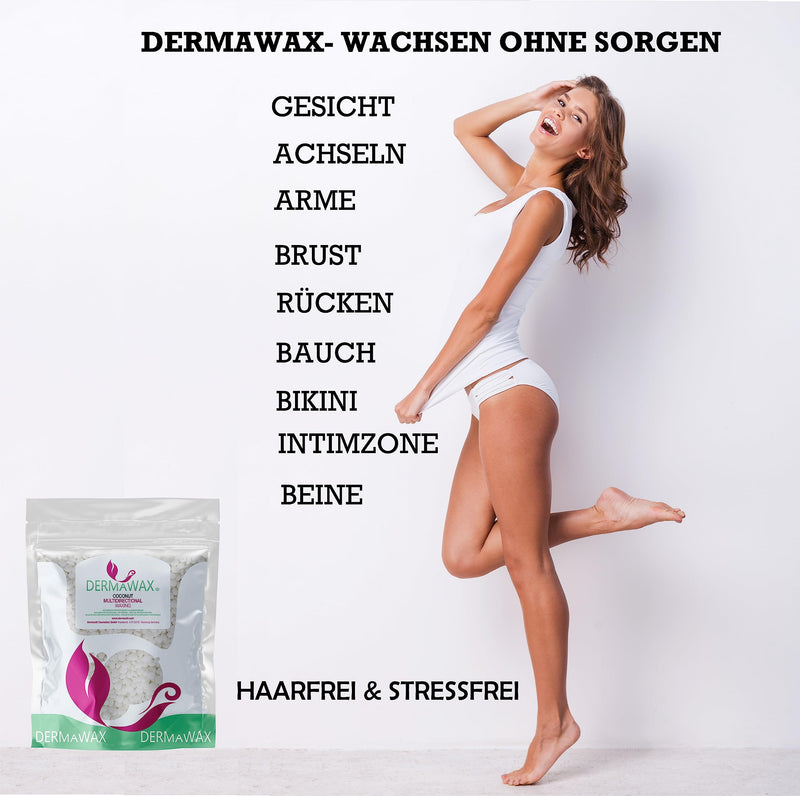 Dermawax Coconut Wax Multidirectional Hypoallergenic Wax Beads For Hair Removal Face Eyebrows Intimate Bikini Hair Removal Brazilian Waxing Beads Suitable For All Skin Types 400 Grams - NewNest Australia