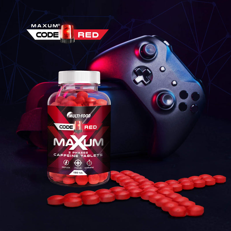 MAXUM Caffeine Tablets High Dose | 2 Phase Long-Term Caffeine Tablet | Small and Easy to Swallow, Tasteless | Made in Germany (180 tablets) - NewNest Australia