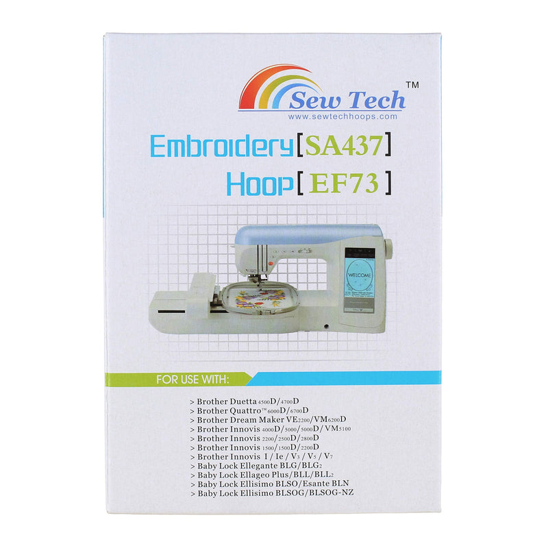 Sew Tech Embroidery Hoops for Brother Innovis NQ1600E NQ1400E NQ3600D Dream Machine 2 VE2200 4000D 1500D V7 V5 VM5200 Babylock Embroidery Machine Hoop (1x2.5"-SA437) 1x2.5"-SA437 - NewNest Australia