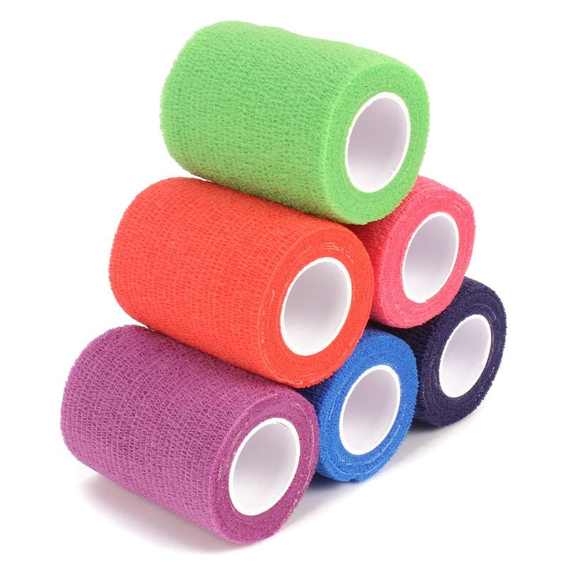 Ever Ready First Aid Self Adherent Cohesive Bandages 3" x 5 Yards - 6 Count, Rainbow Colors 6 Count (Pack of 1) - NewNest Australia