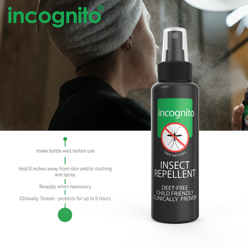 incognito mosquito repellent spray 100 ml | Maximum effect, natural, without DEET | Effectively protects against mosquitoes and other biting insects Mosquito spray, suitable for men, women and children - NewNest Australia