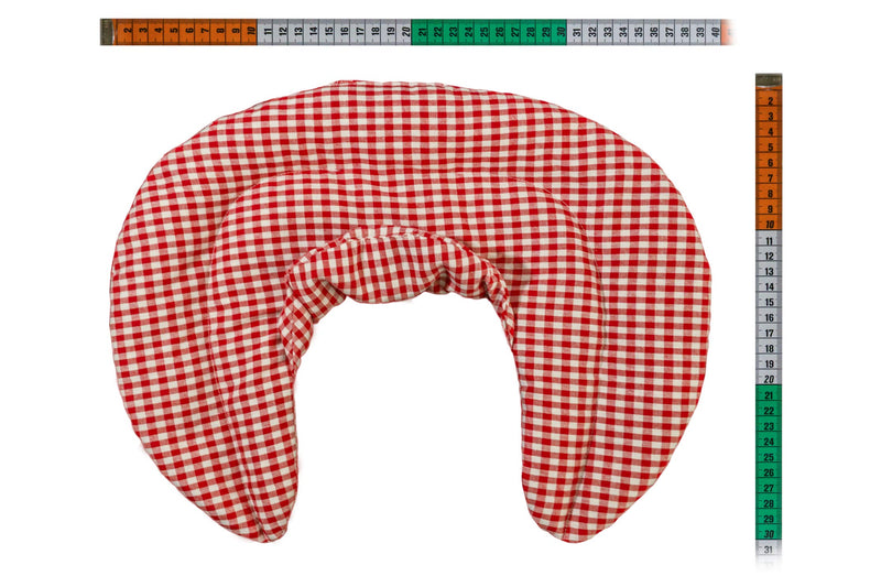 Neck pillow with stand-up collar - cherry stone pillow - neck pillow heat pillow - 2 in 1 - heat and cold possible - cherry stone pillow, red and white - NewNest Australia