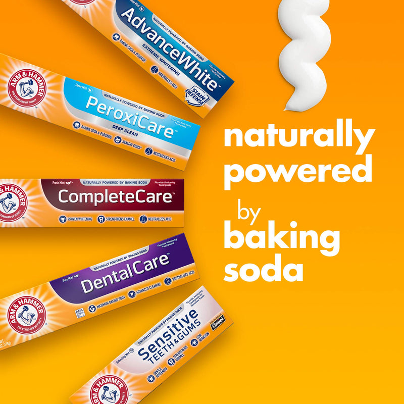 ARM & HAMMER Advanced White Extreme Whitening Toothpaste, TRIPLE PACK (Contains Three 6 Ounce Tubes) -Clean Mint - Fluoride Toothpaste (Pack of 3) - NewNest Australia