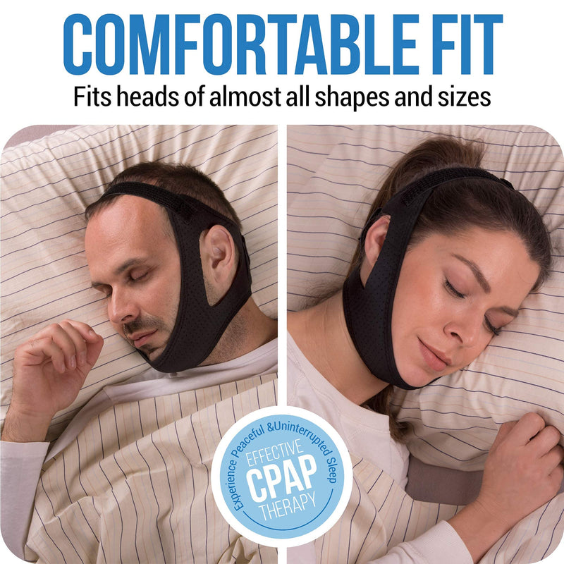 Aveela Premium Anti Snoring Chin Strap for CPAP Users - Most Effective Snoring Solution - High-End Itch-Free Comfortable Breathable Material for Uninterrupted Sleep S - NewNest Australia