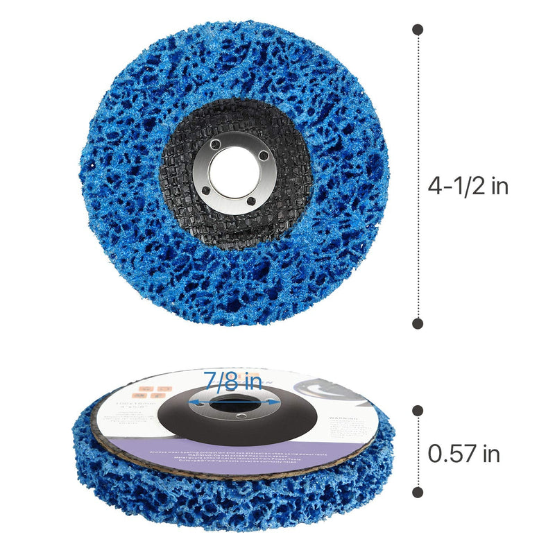 Paint Stripping Disc Wheel 3 Pieces Rust Stripper Strip Discs for 4 x 5/8 Inch Angle Grinder for Wood Metal Fiberglass Products Removing Paint Coating Rust (Blue, Black, Purple) Blue, Black, Purple - NewNest Australia