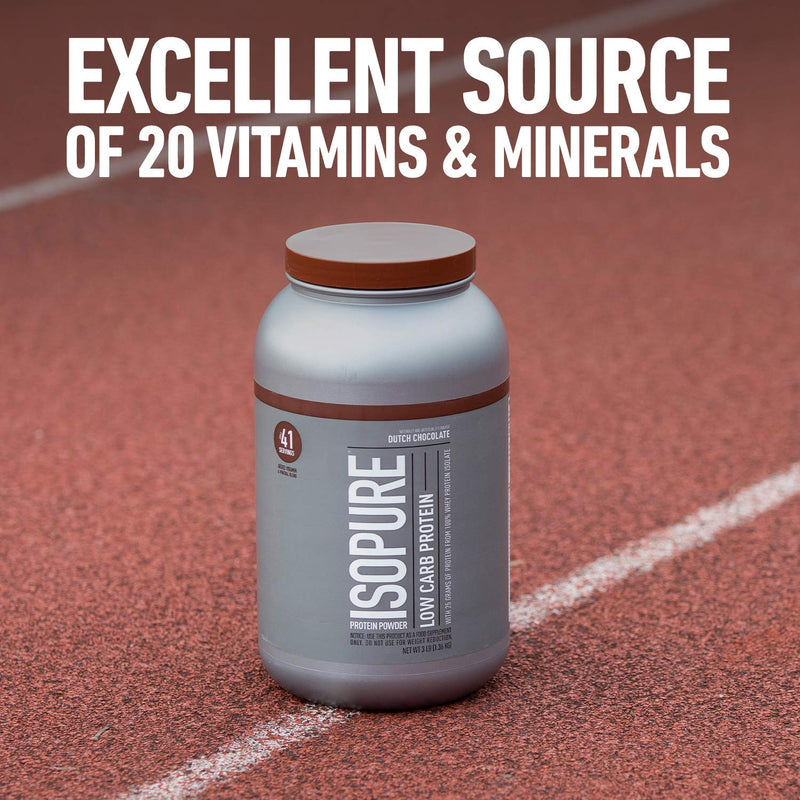 Isopure Low Carb, Vitamin C and Zinc for Immune Support, 25g Protein, Keto Friendly Protein Powder, 100% Whey Protein Isolate, Flavor: Dutch Chocolate, 1 Pound (Packaging May Vary) 1 Pound (Pack of 1) - NewNest Australia