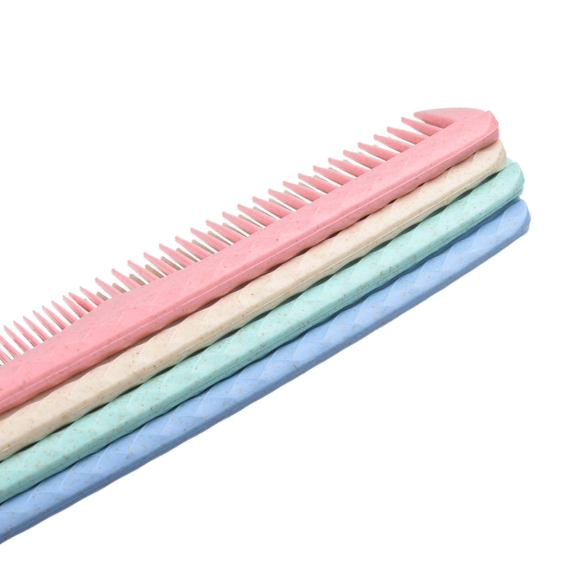 Kare & Kind Hair Combs Set - Colorful 4 pcs Durable Plastic Combs - (7.46 inches) - Coarse and Fine Tooth - For Combing, Hairstyling, Trimming, Cutting - Home and Hair Salons - For Men, Women, Kids - NewNest Australia