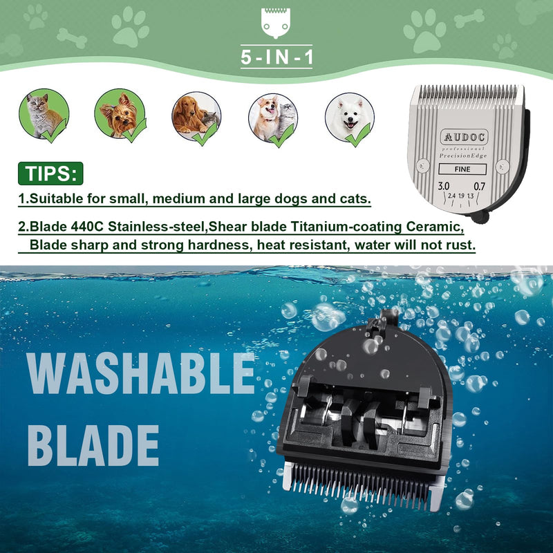 Audoc 2-Pack Professional Tier 5-In-1 Blade With Adjustable Cutting Length From 0.7-3Mm, Compatible With Wahl Arco, Bravura And Moser Arco 1870/1871/1872/1873/1854 - NewNest Australia