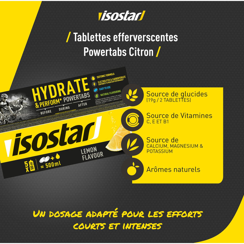 Isostar Electrolyte Tablets - Lemon (1 X 10 Tabs) | Electrolytes Drink | Iso Drink | Isotonic Drinks | Electrolytes | Sports Drink For Intensive Training (Pack Of 1) - NewNest Australia