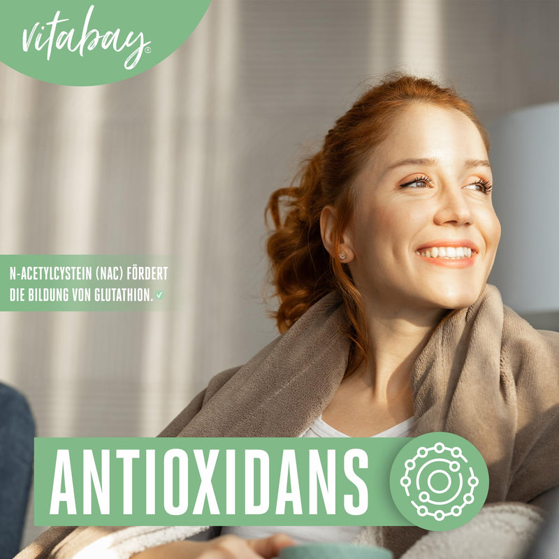 Vitabay NAC Capsules N Acetyl Cysteine 120 Capsules VEGAN & LAB TESTED - N-Acetyl Cysteine NAC 600 mg - N-Acetyl-l-Cysteine N-Acetylcysteine 600mg Acetylcysteine 600 mg NAC Supplement L Cysteine L-Cysteine 120 pieces (pack of 1) - NewNest Australia