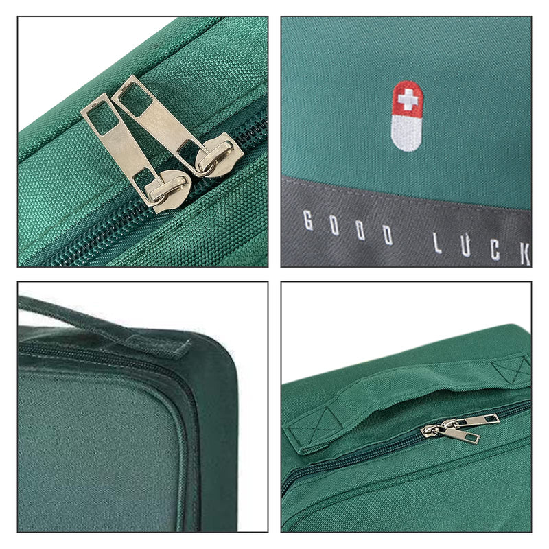 Medicine Bag Medical Emergency Bag Large Capacity Medicine Bag For Waterproof Medicine Storage Bag Medicine Bag Portable Medication Bag For Home Office Travel (Green) - NewNest Australia