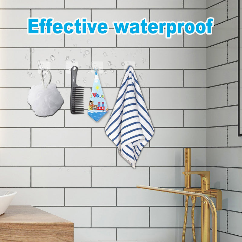 NewNest Australia - Strong Plug Hook Multi Purpose Transparent Plastic Pasting Hook, Phone Hook, Towel Hook, Sticking Ceiling Hanger Hook Wall Mounted Heavy Duty Key Kitchen Robe Hook, Best for Smooth Surface (12 PCS) 