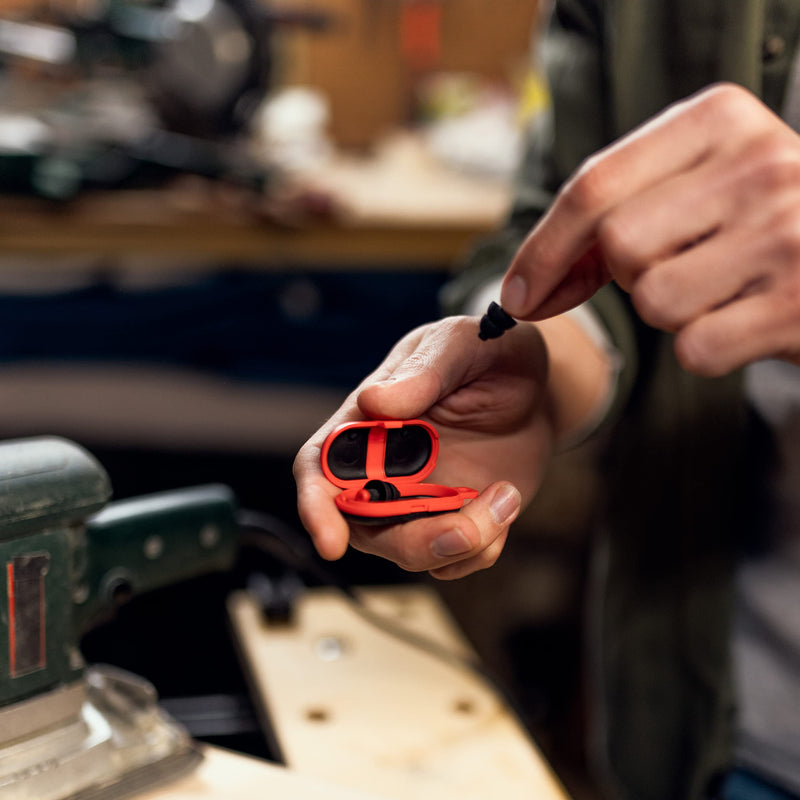 Alpine WorkSafe Ear Plugs Hearing Protection for DIY and Work - Reduce Machine noises and protect ears from Dust - Free Safety Cord - Comfortable Hypoallergenic Material - Reusable earplugs Single - NewNest Australia