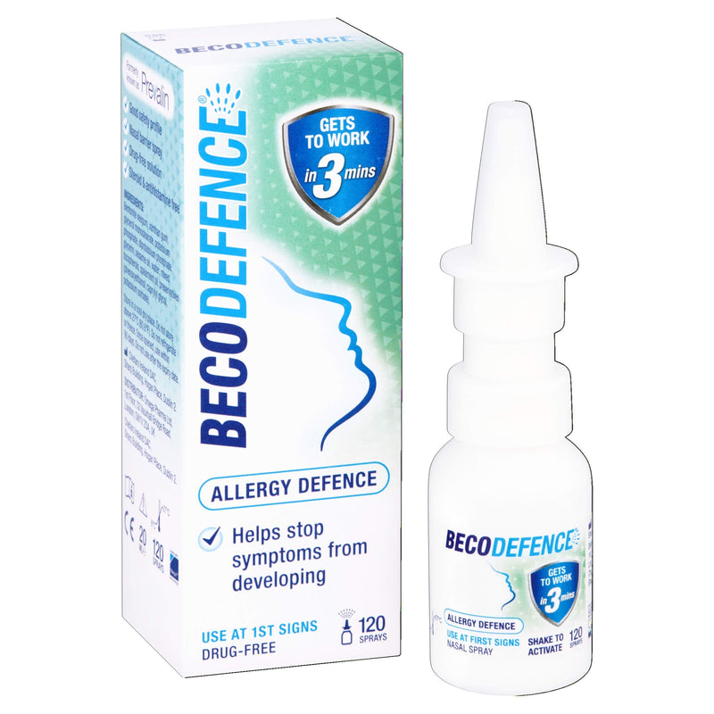 Becodefence, Nasal Spray – AllergyHay Fever Defence from the First Signs of Symptoms – Gets to Work in 3 Minutes NonDrowsy 120 Sprays, 20 ml Adult - NewNest Australia