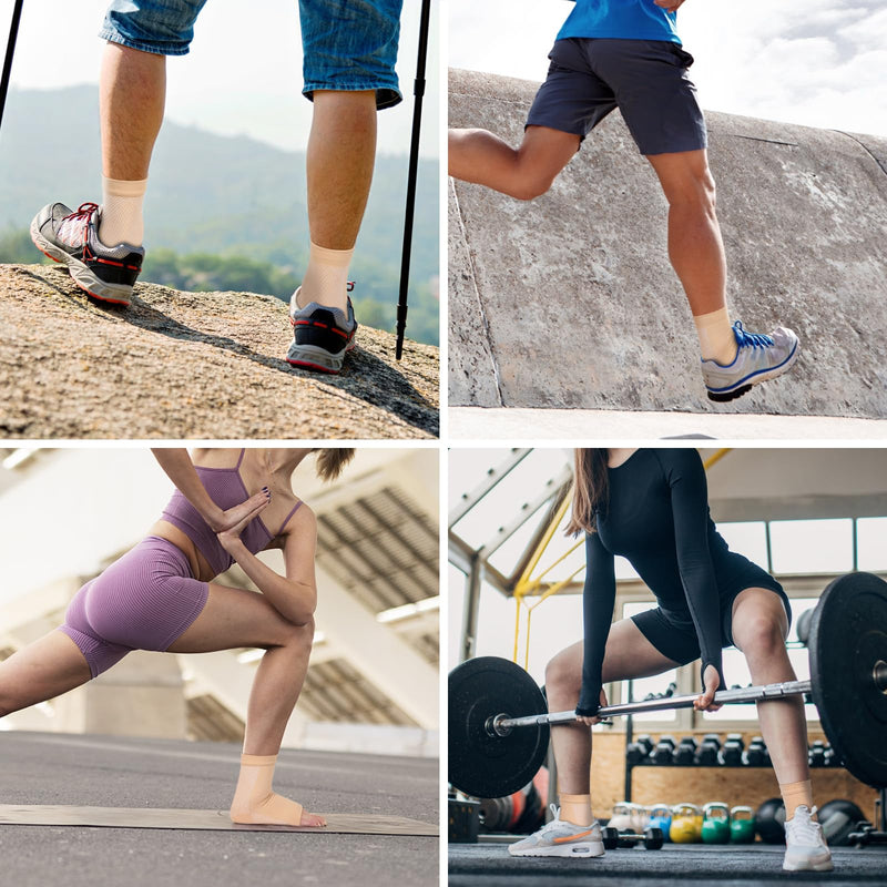 Milaiun Ankle Brace Pack Of 4, Professional Ankle Brace For Women/Men, Compression Socks, Foot Brace, Right And Left Ankle, For Arthritis, Sprained Ankle, Sports (Colour, L) - NewNest Australia